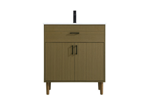 Elegant Lighting Chandler Vanity Cabinet 2Dr W30 Inch xD19 Inch xH34 Inch in Chestnut Brown Model: VF25030MCB