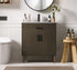 Elegant Lighting Chandler Vanity Cabinet 2Dr W30 Inch xD19 Inch xH34 Inch in Mocha Brown Model: VF25030MMB