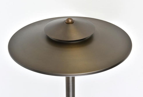 Elegant Lighting Chanterelle Outdoor Path light D:12 Inch H:24 Inch in Antique Brass Finish Model: P803