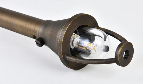 Elegant Lighting Chanterelle PATH LIGHT D5 H24 ANTIQUE BRASS INCLUDES STAKE G4 HALOGEN 20W(LIGHT SOURCE NOT INCLUDED) Model: P802
