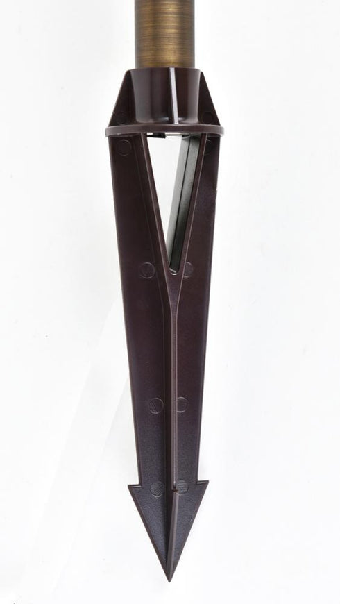 Elegant Lighting Chanterelle PATH LIGHT D7 H24 ANTIQUE BRASS INCLUDES STAKE G4 HALOGEN 20W(LIGHT SOURCE NOT INCLUDED) Model: P801