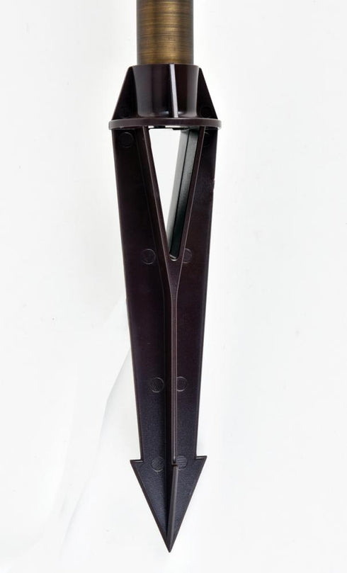 Elegant Lighting Chanterelle PATH LIGHT D9 H24 ANTIQUE BRASS INCLUDES STAKE G4 HALOGEN 20W(LIGHT SOURCE NOT INCLUDED) Model: P800