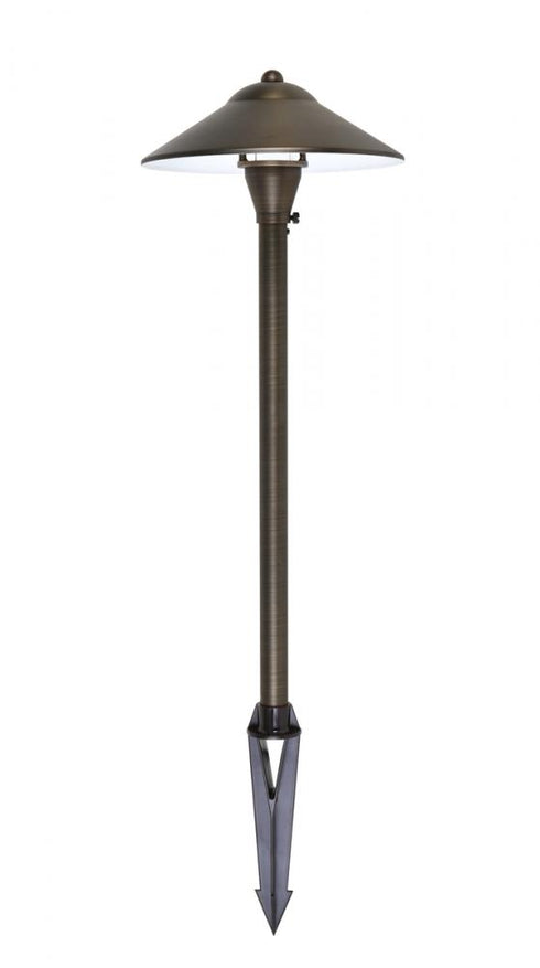 Elegant Lighting Chanterelle PATH LIGHT D9 H24 ANTIQUE BRASS INCLUDES STAKE G4 HALOGEN 20W(LIGHT SOURCE NOT INCLUDED) Model: P800