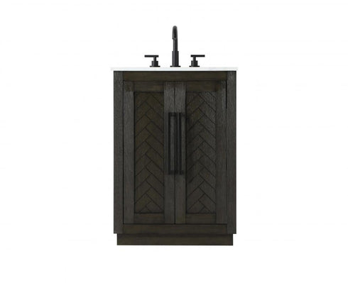 Elegant Lighting Chase 24 inch Single Bathroom Vanity in Chocolate Oak Model: VF29024CO