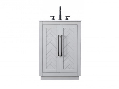 Elegant Lighting Chase 24 inch Single Bathroom Vanity in Chocolate Oak Model: VF29024CO
