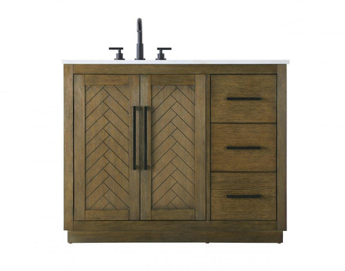 Elegant Lighting Chase 42 inch Single Bathroom Vanity in Chocolate Oak Model: VF29042CO