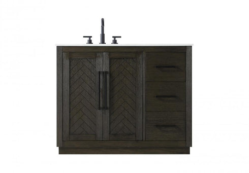 Elegant Lighting Chase 42 inch Single Bathroom Vanity in Chocolate Oak Model: VF29042CO