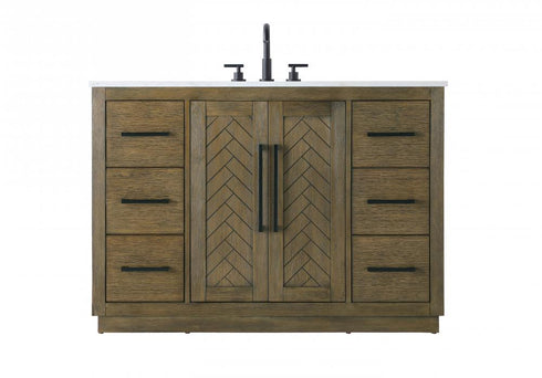 Elegant Lighting Chase 48 inch Single Bathroom Vanity in Chocolate Oak Model: VF29048CO