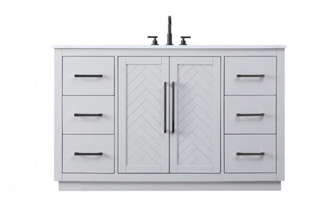 Elegant Lighting Chase 54 inch Single Bathroom Vanity in Chocolate Oak Model: VF29054CO