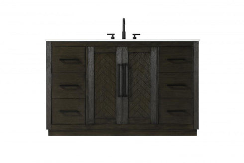 Elegant Lighting Chase 54 inch Single Bathroom Vanity in Chocolate Oak Model: VF29054CO