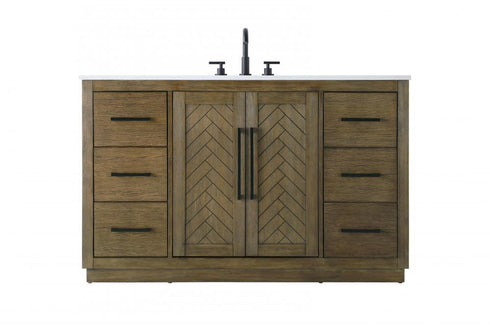 Elegant Lighting Chase 54 inch Single Bathroom Vanity in Chocolate Oak Model: VF29054CO
