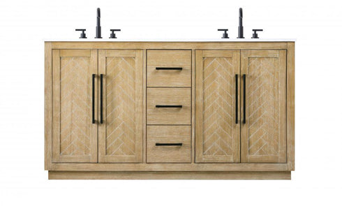 Elegant Lighting Chase 60 inch Double Bathroom Vanity in Chocolate Oak Model: VF29060DCO