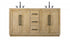 Elegant Lighting Chase 60 inch Double Bathroom Vanity in Chocolate Oak Model: VF29060DCO