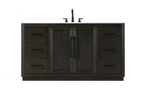 Elegant Lighting Chase 60 inch Single Bathroom Vanity in Chocolate Oak Model: VF29060CO