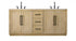 Elegant Lighting Chase 72 inch Double Bathroom Vanity in Linen Oak Model: VF29072DLO