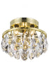 Elegant Lighting Clara 3 Light Corona Flush D10 Inch H7 Inch L3 CH RC872 in Chrome Finish Model: LD9805F10C(872)