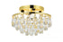 Elegant Lighting Clara 4 Light Corona Flush D14 Inch H9 Inch L4 CH RC872 in Chrome Finish Model: LD9805F14C(872)