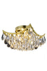 Elegant Lighting Clara 4 Light Corona Flush L10 Inch W10 Inch H8 Inch L4 CH 87 RC in Chrome Finish Model: LD9800F10C(872)