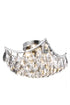 Elegant Lighting Clara 4 Light Corona Flush L10 Inch W10 Inch H8 Inch L4 CH 87 RC in Chrome Finish Model: LD9800F10C(872)