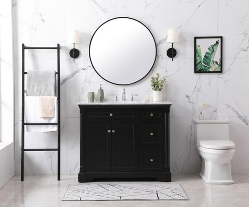 Elegant Lighting Clarence 42 inch Single bathroom vanity set in black Model: VF53042BK
