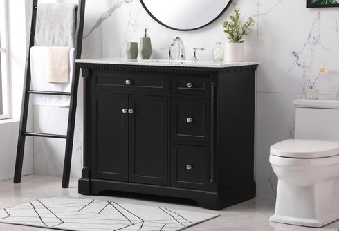 Elegant Lighting Clarence 42 inch Single bathroom vanity set in black Model: VF53042BK
