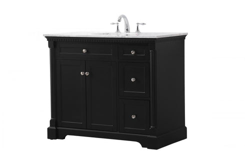 Elegant Lighting Clarence 42 inch Single bathroom vanity set in black Model: VF53042BK