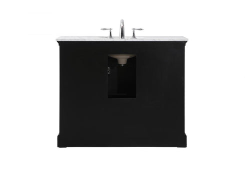 Elegant Lighting Clarence 42 inch Single bathroom vanity set in black Model: VF53042BK