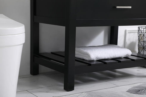 Elegant Lighting Clement 36 Inch Single Bathroom Vanity in Black Model: VF60136BK