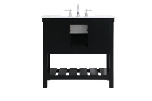 Elegant Lighting Clement 36 Inch Single Bathroom Vanity in Black Model: VF60136BK