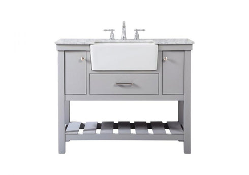 Elegant Lighting Clement 42 Inch Single Bathroom Vanity in Black Model: VF60142BK