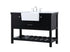 Elegant Lighting Clement 48 Inch Single Bathroom Vanity in Black Model: VF60148BK