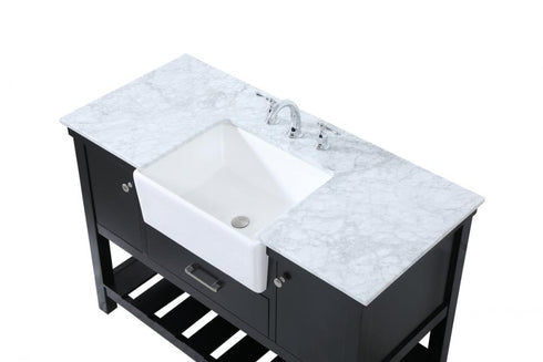 Elegant Lighting Clement 48 Inch Single Bathroom Vanity in Black Model: VF60148BK