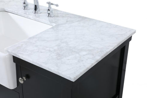 Elegant Lighting Clement 48 Inch Single Bathroom Vanity in Black Model: VF60148BK