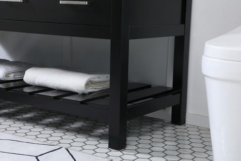 Elegant Lighting Clement 60 Inch Double Bathroom Vanity in Black Model: VF60160DBK