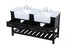 Elegant Lighting Clement 60 Inch Double Bathroom Vanity in Black Model: VF60160DBK