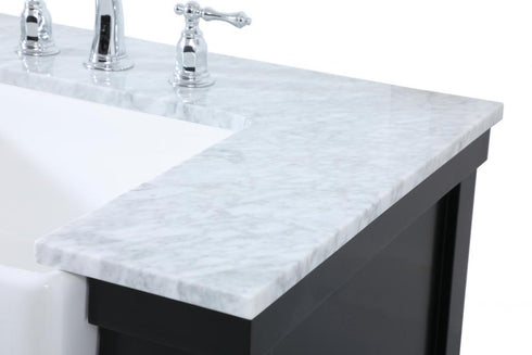 Elegant Lighting Clement 60 Inch Double Bathroom Vanity in Black Model: VF60160DBK