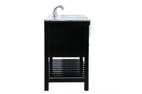 Elegant Lighting Clement 60 Inch Double Bathroom Vanity in Black Model: VF60160DBK