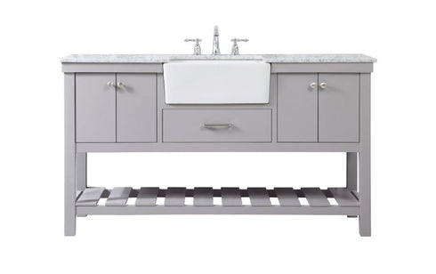 Elegant Lighting Clement 60 Inch Single Bathroom Vanity in Black Model: VF60160BK