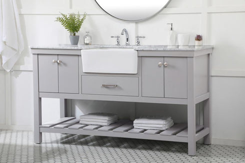 Elegant Lighting Clement 60 Inch Single Bathroom Vanity in Black Model: VF60160BK