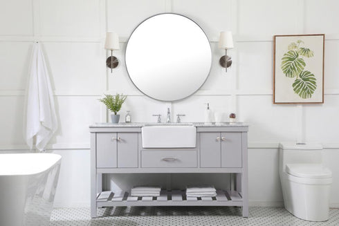 Elegant Lighting Clement 60 Inch Single Bathroom Vanity in Black Model: VF60160BK