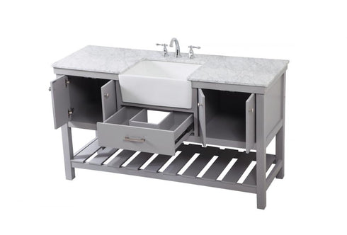 Elegant Lighting Clement 60 Inch Single Bathroom Vanity in Black Model: VF60160BK