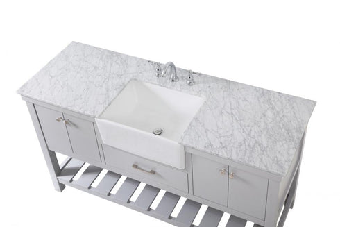 Elegant Lighting Clement 60 Inch Single Bathroom Vanity in Black Model: VF60160BK