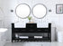 Elegant Lighting Clement 72 Inch Double Bathroom Vanity in Black Model: VF60172DBK