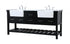 Elegant Lighting Clement 72 Inch Double Bathroom Vanity in Black Model: VF60172DBK