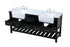 Elegant Lighting Clement 72 Inch Double Bathroom Vanity in Black Model: VF60172DBK