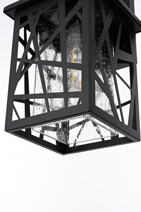 Elegant Lighting Clifford 7 inch Outdoor Pendant in Black Model: OD353W13BK