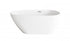 Elegant Lighting Clinton 59 inch Bathtub in Glossy White with Brushed Gold Trim Model: BT30259GW-BGD