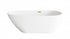Elegant Lighting Clinton 67 inch Bathtub in Glossy White with Brushed Gold Trim Model: BT30267GW-BGD