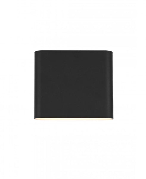 Elegant Lighting Clyde 9 inch Outdoor Wall Sconce in Black Model: OD507W9BK