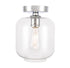 Elegant Lighting Collier 1 light in Black and Clear glass Flush mount Model: LD2270BK